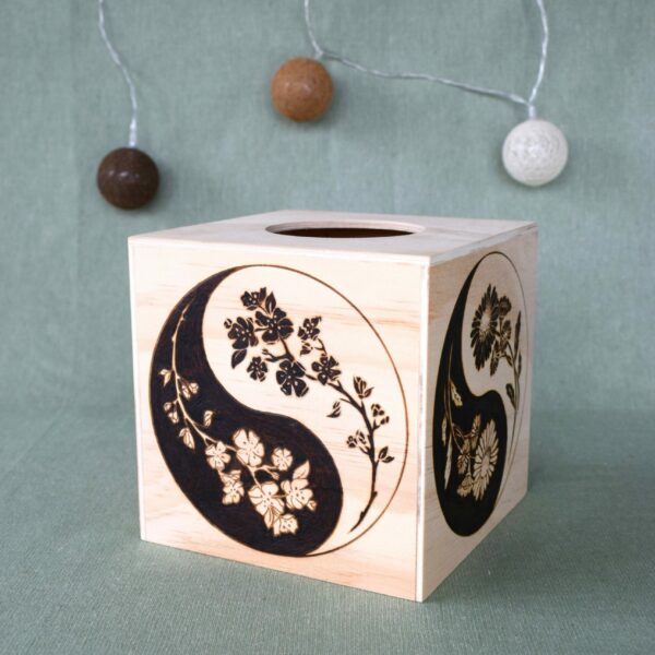 Boite Yin Yang Fleurs